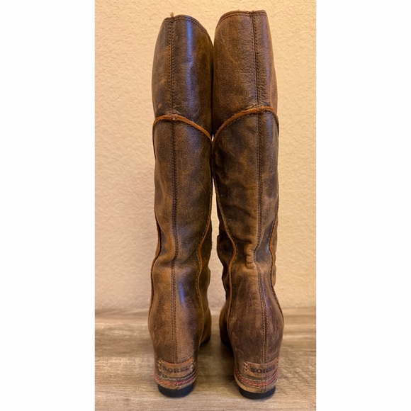 Sorel Cate The Great Wedge Boots Waterproof full grain leather Womens - Picture 8 of 16